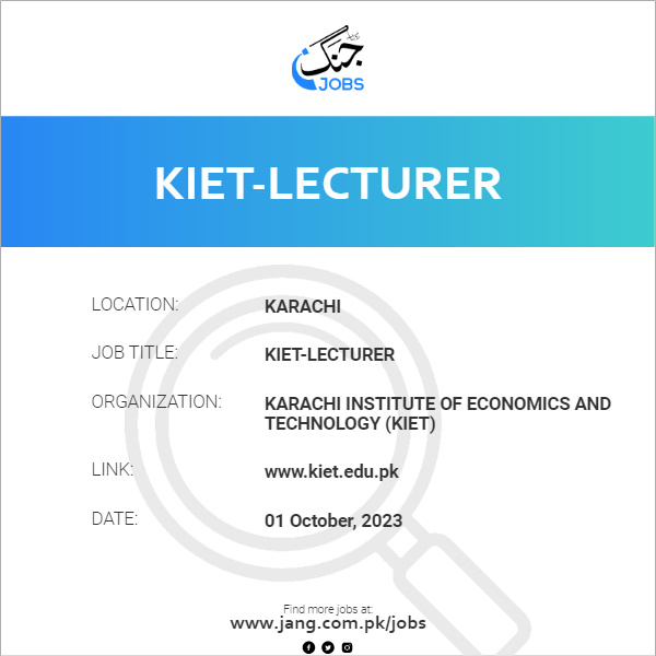 KIET-Lecturer