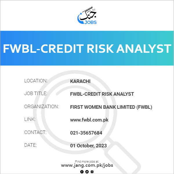 FWBL-Credit Risk Analyst