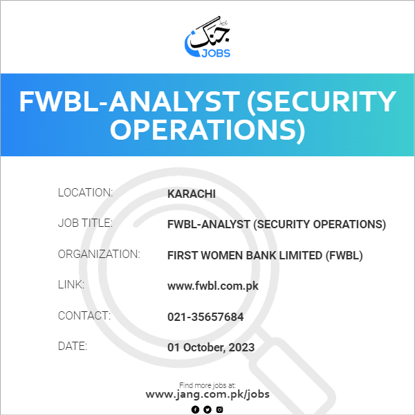 FWBL-Analyst (Security Operations)