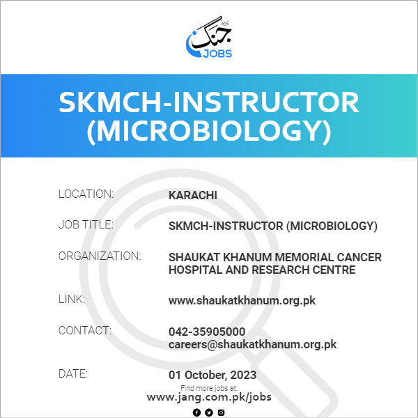 SKMCH-Instructor (Microbiology)