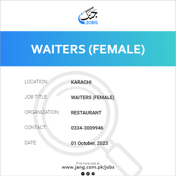 Waiters (Female)