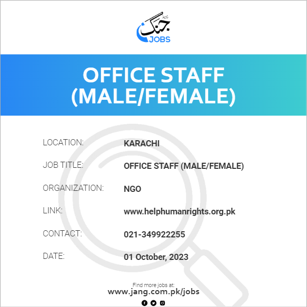 Office Staff (Male/Female)