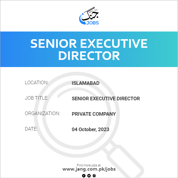 Senior Executive Director