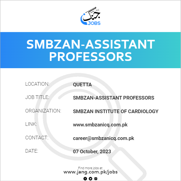 SMBZAN-Assistant Professors
