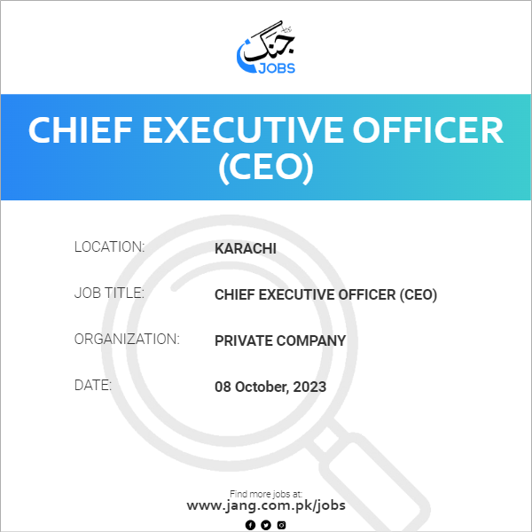 Chief Executive OFficer (CEO)
