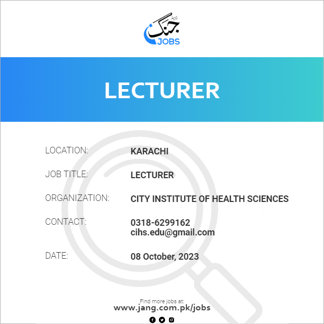 Lecturer