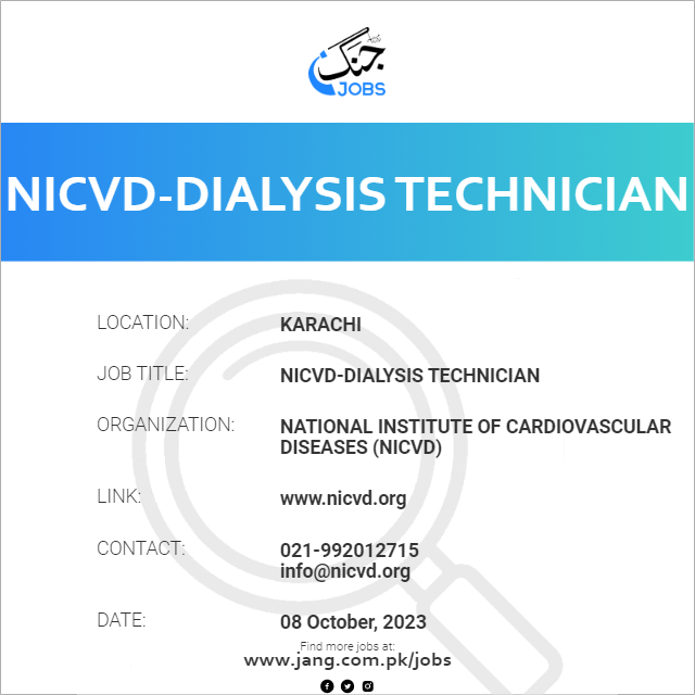 NICVD-Dialysis Technician