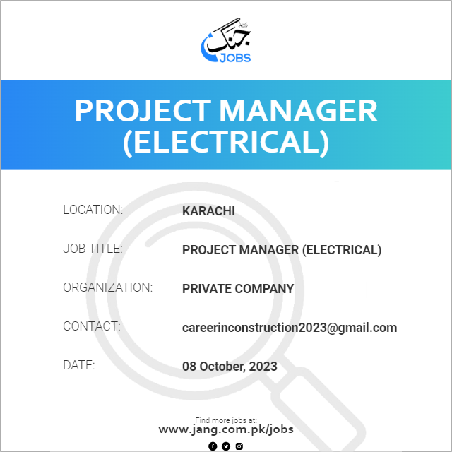 Project Manager (Electrical)