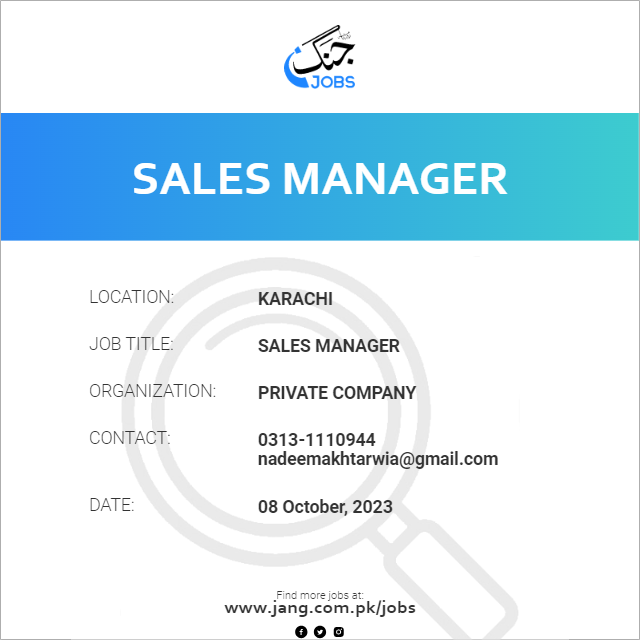 Sales Manager