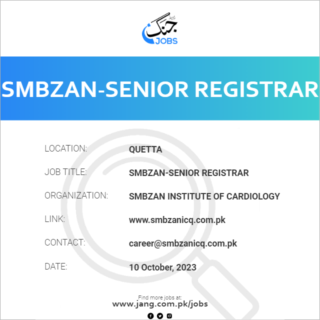 SMBZAN-Senior Registrar