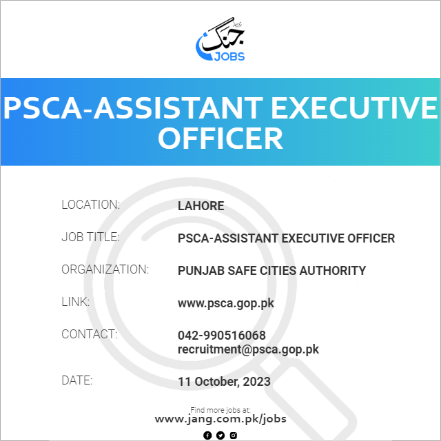PSCA-Assistant Executive Officer