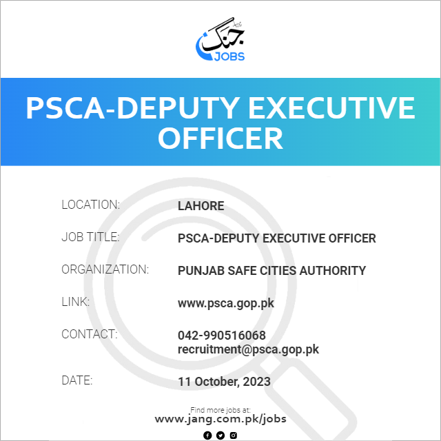 PSCA-Deputy Executive Officer
