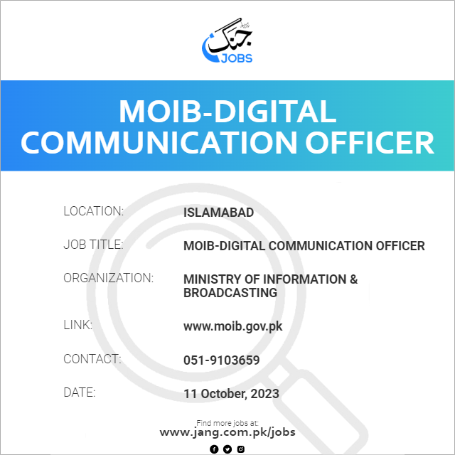 MOIB-Digital Communication Officer