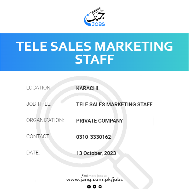 Tele Sales Marketing Staff