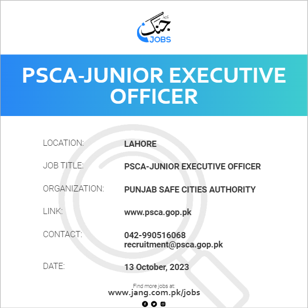 PSCA-Junior Executive Officer