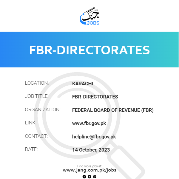 FBR-Directorates