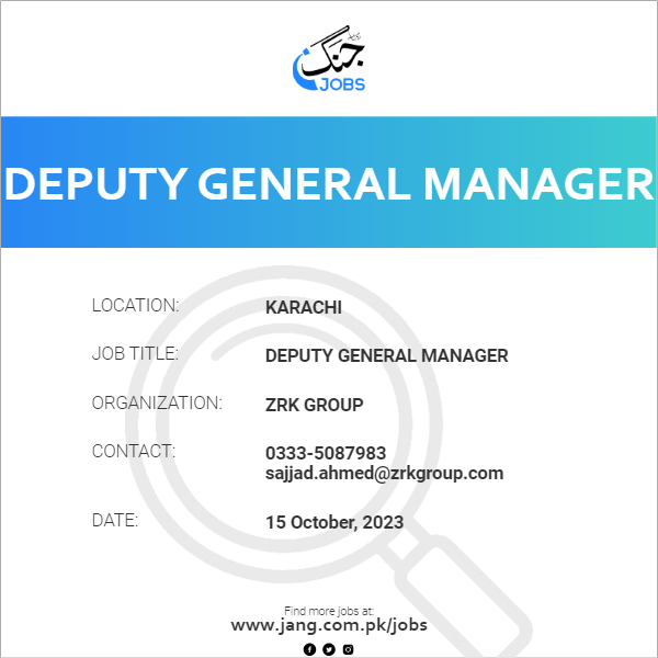 Deputy General Manager