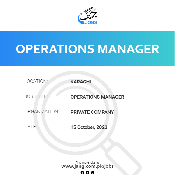 Operations Manager