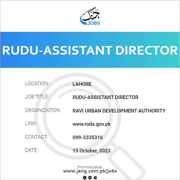RUDU-Assistant Director