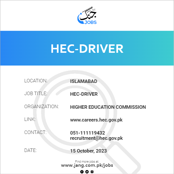 HEC-Driver