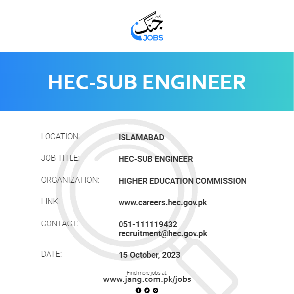 HEC-Sub Engineer
