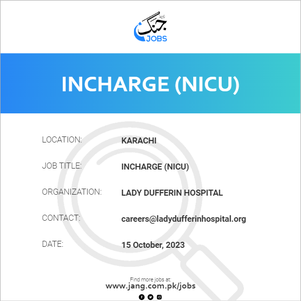 Incharge (NICU)