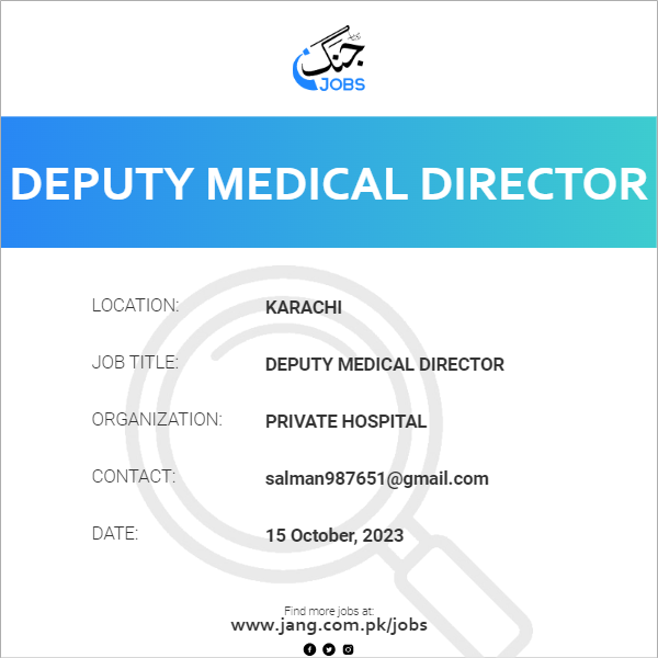 Deputy Medical Director