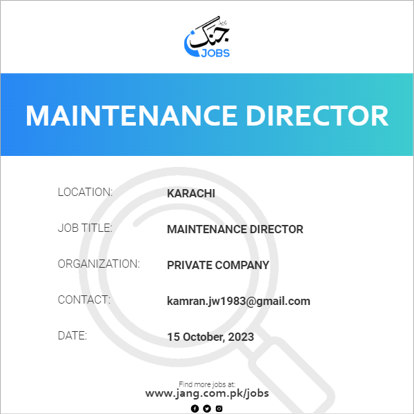Maintenance Director