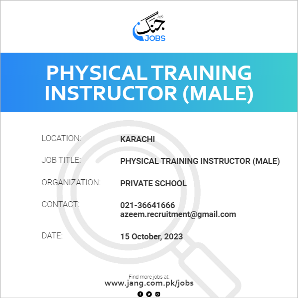 Physical Training Instructor (Male)