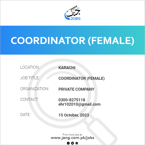 Coordinator (Female)