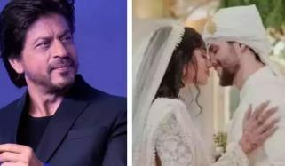 Alanna Panday gets a warm hug from Shah Rukh Khan at her wedding reception