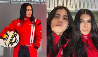 Ayeza Khan loses a kart race to her younger sister in Dubai: See