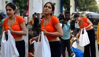 Sara Ali Khan begs paparazzi while distributing food among needful