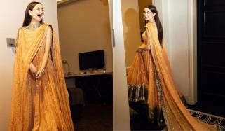 Hania Aamir oozes charm in a mustard peshwas set: SEE