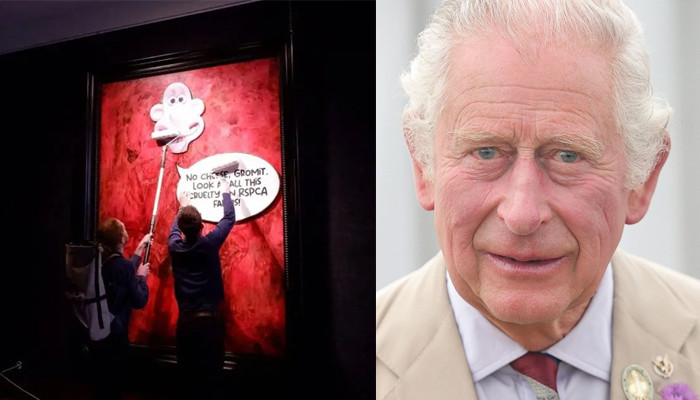 King Charles ignores animal cruelty by not addressing portrait vandalism