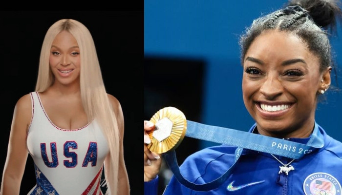 Beyoncé honors Simone Biles' path to all-around gold with inspiring  narrative