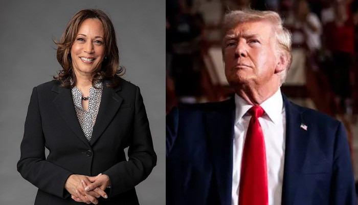 Donald Trump shares the lead with Kamala Harris in competitive US swing ...