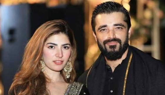 Hamza Ali Abbasi pens 'belated' birthday wish for wife Naimal Khawar