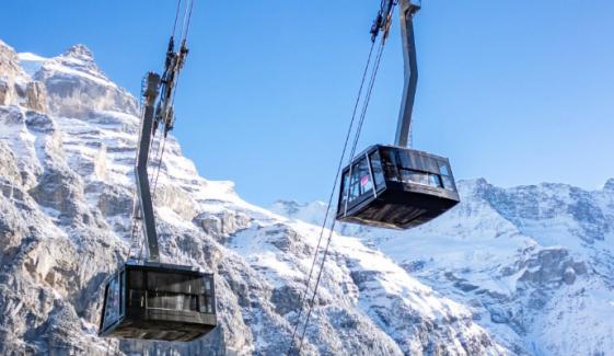 Switzerland launches world's steepest cable car