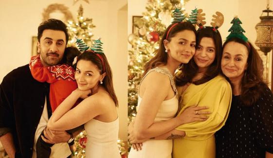 Alia Bhatt, Ranbir Kapoor drop EXCLUSIVE photos from Christmas party