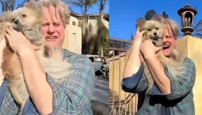 Man reunites with dog in heartwarming moment after LA wildfires: Watch