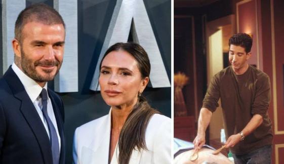 Victoria Beckham mimics Ross’s iconic ‘Friends’ spoon massage for husband David