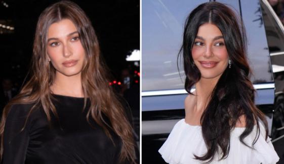 Hailey Bieber exudes glamour in lacy fit during night out with Camila Morrone