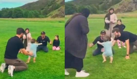 Shaheen Shah Afridi shares son’s first steps in heart-melting family moment