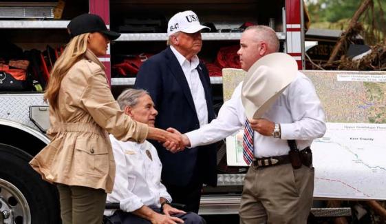 Melania Trump vows to 'be back' after meeting Texas flood victims
