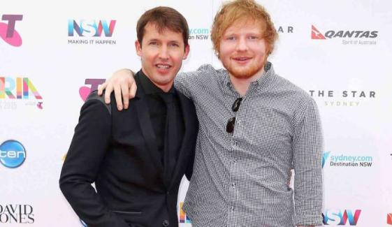 Ed Sheeran gets emotional after surprise performance with James Blunt