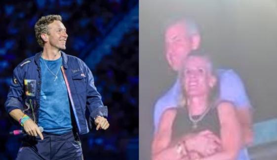 Chris Martin jokes about cameras at first Coldplay concert after CEO kiss
