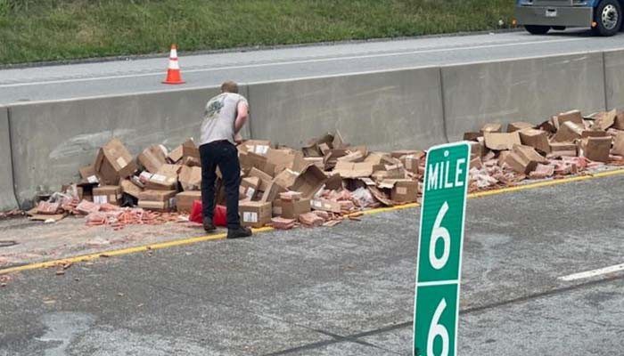 Hot dog truck crash clogs Pennsylvania highway with sausages, causing delay