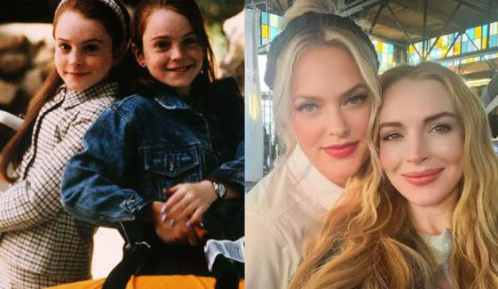 Lindsay Lohan reunites with ‘The Parent Trap’ costar on ‘Freakier Friday’ set