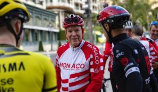 Prince Albert II leads recognition ride for La Vuelta 26 route in Monaco